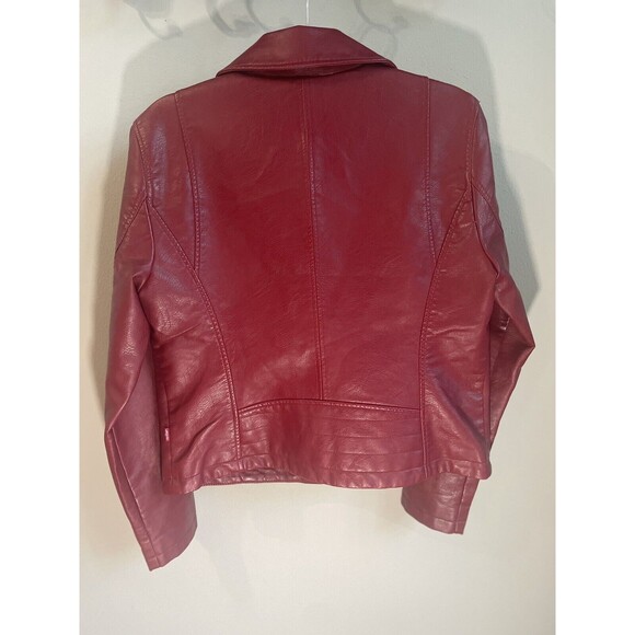 NWT-MSRP $148: Levi’s Red, Fully Lined, Leather Look & Feel, Woman’s Jacket. LG - Picture 4 of 9